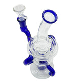 8.5" Blue Recycler Showerhead Perc Dab Rig